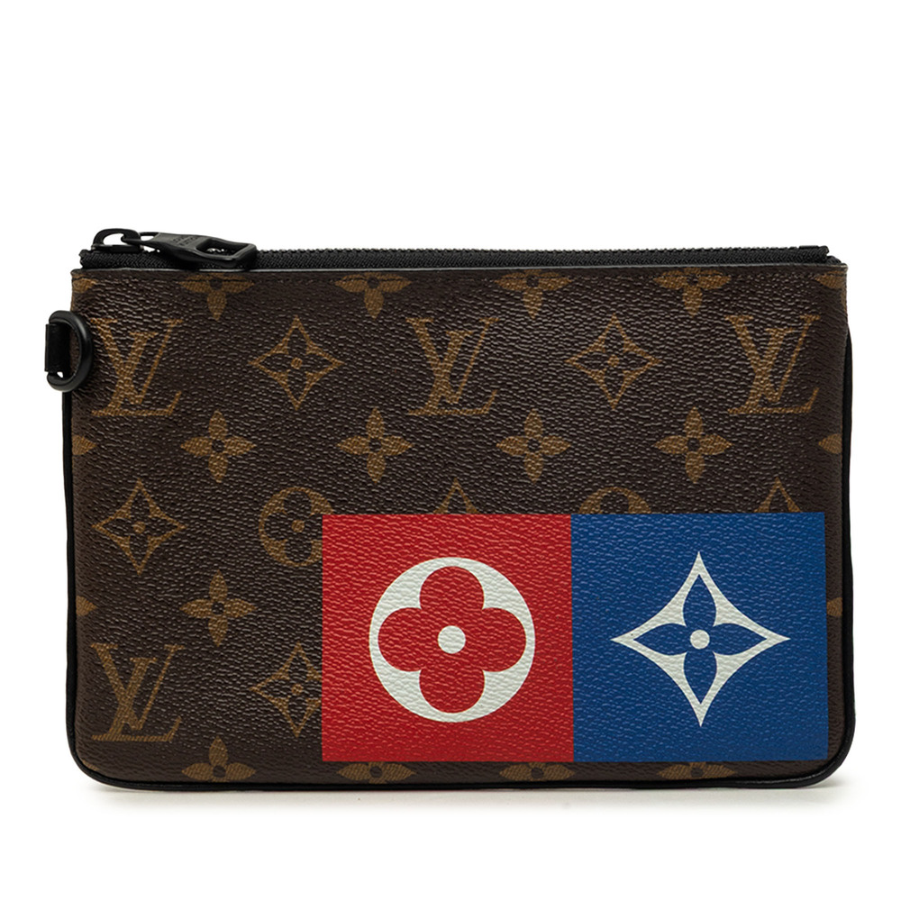 Pre-Loved Louis Vuitton Monogram Logo Story Zipped Pouch MM